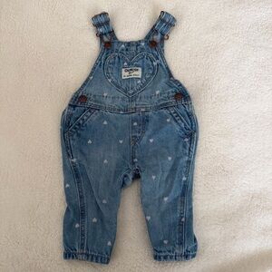 OshKosh B'gosh Denim Overalls with Heart Accents